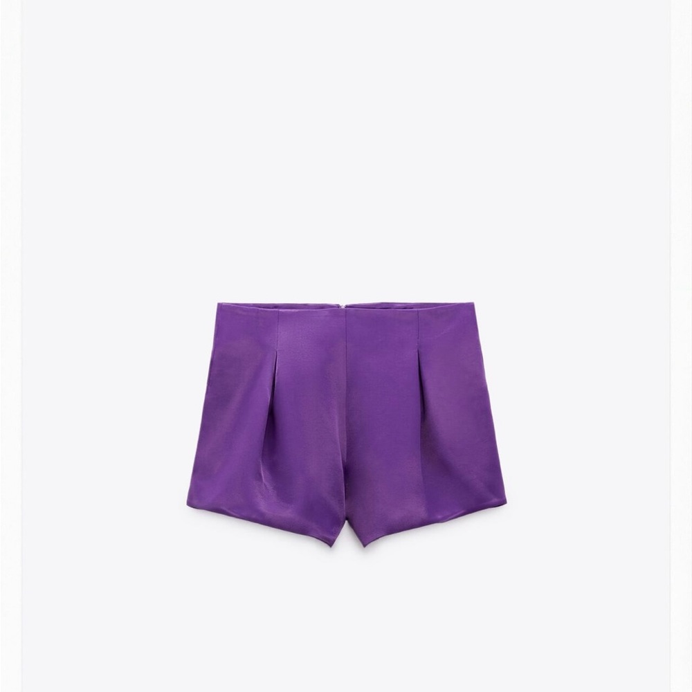 Satin effect balloon shorts